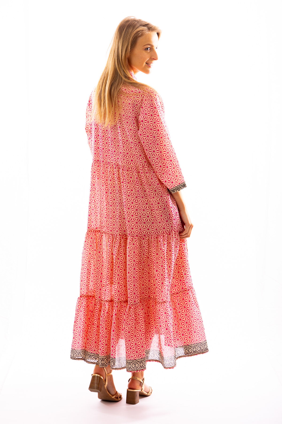 Robe chemise longue KALI en voile de coton